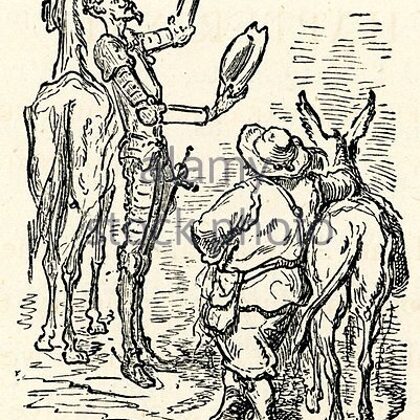Don Quijote és Sancho Panza - Gustave Doré illusztrációja (1863)