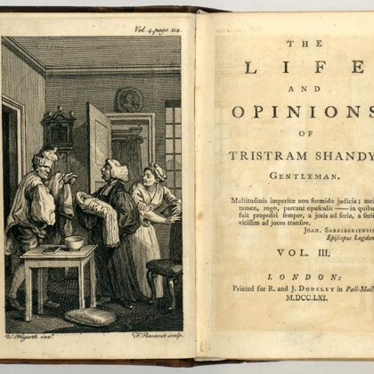 A Tristram Shandy úr élete és gondolatai 3. kötetének első kiadása (1763)