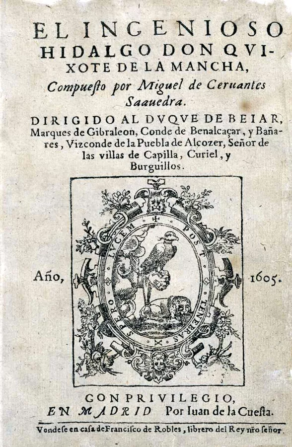 A Don Quijote első kötetének első kiadása (1605) Madridban