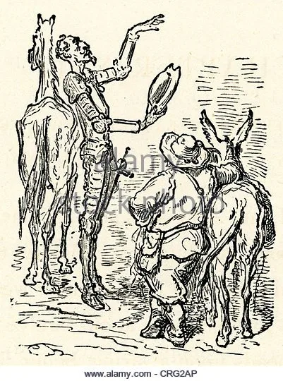 Don Quijote és Sancho Panza - Gustave Doré illusztrációja (1863)